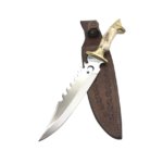 Kurt Başlı Geyik Boynuzu Kamp Bıçağı