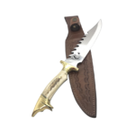 Kurt Başlı Geyik Boynuzu Kamp Bıçağı - Görsel 2